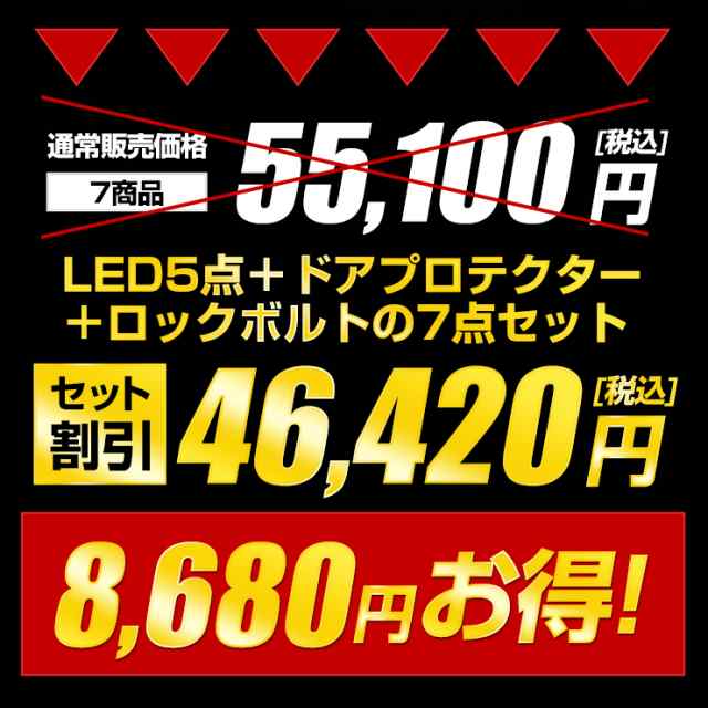 エクストレイル T33系 Gグレード 専用 LEDフル + ドアプロテクター +