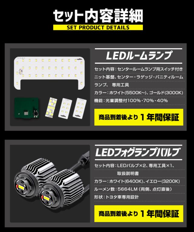 カローラクロス Zグレード専用 LED5点 + ドアプロテクター + ロックボルト 7点セット ルームランプ フォグランプ 他_15