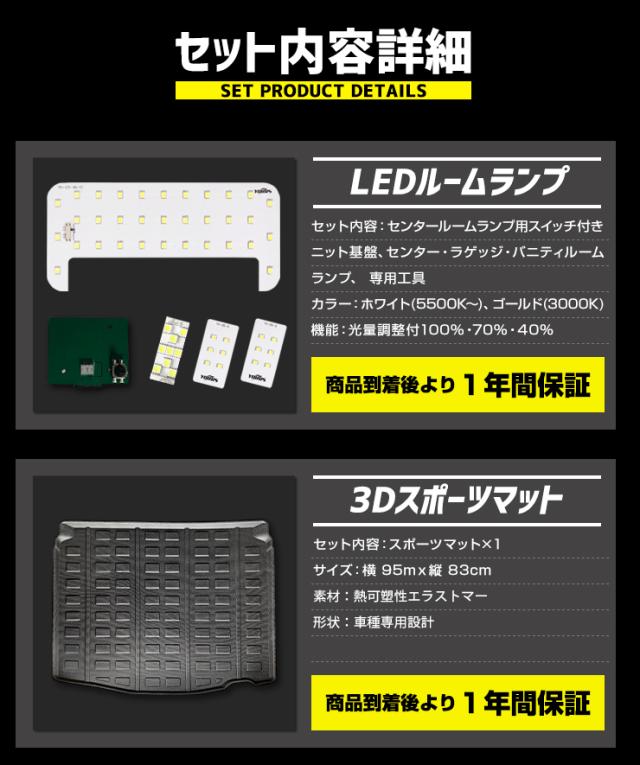 カローラクロス 専用 ルームランプ + 保護パーツ 5点セット ルームランプラゲッジマット ドアプロテクター プロテクションフィルム ナンバーロックボルトCOROLLA CROSSアクセサリー ドレスアップ [5]-4_11