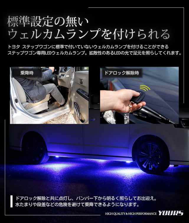 ステップワゴン RP6 RP7 RP8 専用 2連 LED ウェルカムランプ 【ブルー