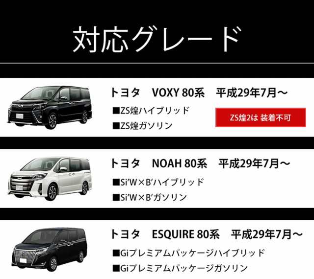 80系 ノア ヴォクシー エスクァイア 純正LED車専用ルームランプセット【ルームランプLED単体】煌 W×B Giプレミアムパッケージ｜au PAY  マーケット