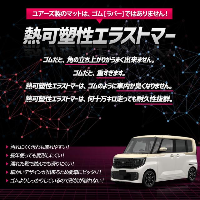 [今だけポイント10倍][予]ルークス BB系 専用 3Dマットセット 2PCS 【フロント用・2列目用】 カーペダルマット マット下マット セット ROOX フロアマット 日産 [8]_10