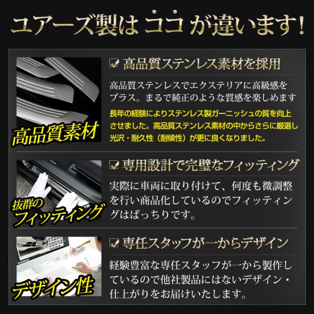クラウン クロスオーバー 専用 アウター スカッフプレート 外側 [4PCS] カーボン柄 ステンレス CROWN CROSSOVER  スカッフ プレート ドレスアップ カスタムパーツ トヨタ [2]_5