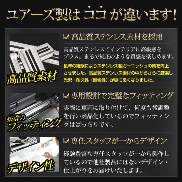 ジムニーノマド FC 専用 インナー スカッフプレート【シルバー/ブラック/カーボン柄】4PCS 傷防止 ドレスアップ スズキ SUZUKI [2]_7
