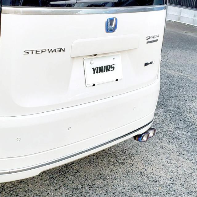 [今だけポイント10倍]ステップワゴン RP6/7/8 専用 チタン調マフラーカッター 二本出し STEP WGN AIR SPADA RP6 RP7 RP8 メッキ パーツ ドレスアップ HONDA ホンダ_5