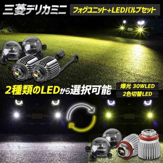 デリカミニ B34A B35A B37A B38A 専用 フォグランプユニット + LED