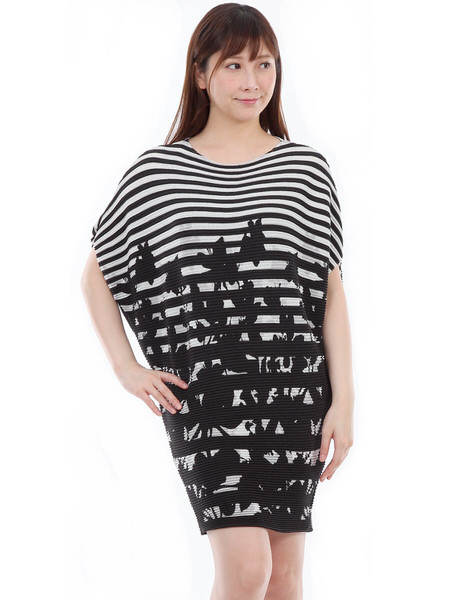 Specchio スペッチオ シャトルプリーツ ボーダー 花柄 チュニック ワンピースの通販はau Pay マーケット Specchio スペッチオ