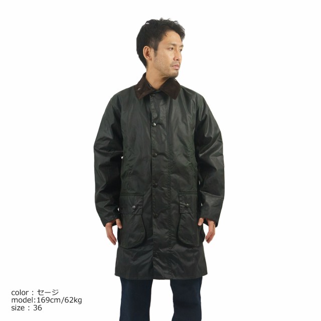 人気安い】 barbour border 3 crown オイルドコート セージ XRBYa