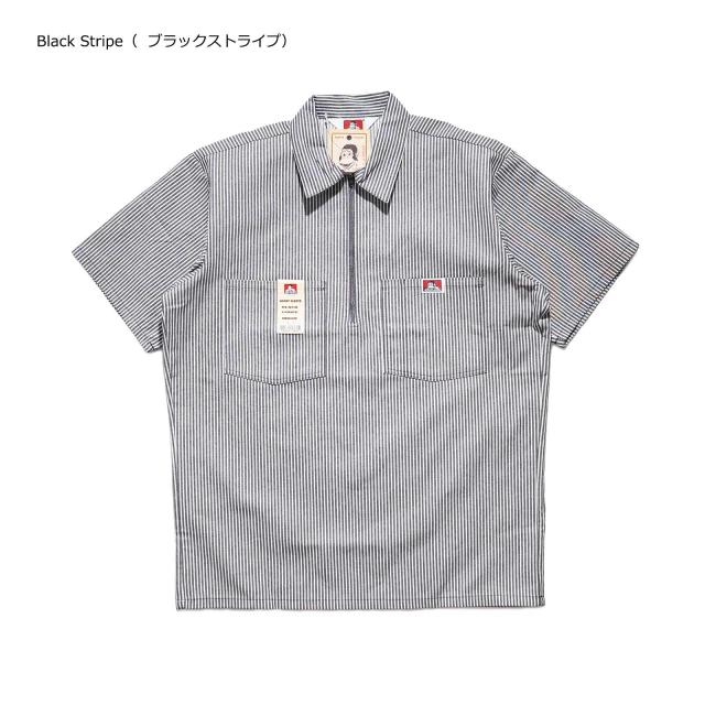 ベンデイビス BEN DAVIS 半袖 1/2ジップ ワークシャツ アメリカ流通モデル ｜ メンズ S-XXL コットン ポリエステル 混紡ツイル プレンティタフ ハーフジップ スマイリーゴリラ_5