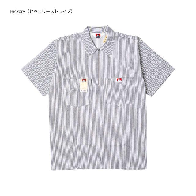 ベンデイビス BEN DAVIS 半袖 1/2ジップ ワークシャツ アメリカ流通モデル ｜ メンズ S-XXL コットン ポリエステル 混紡ツイル プレンティタフ ハーフジップ スマイリーゴリラ_6