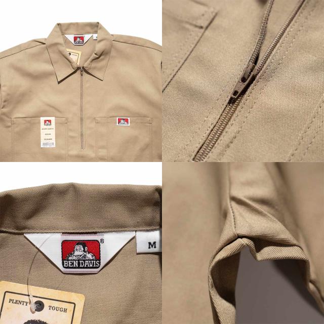 ベンデイビス BEN DAVIS 半袖 1/2ジップ ワークシャツ アメリカ流通モデル ｜ メンズ S-XXL コットン ポリエステル 混紡ツイル プレンティタフ ハーフジップ スマイリーゴリラ_8