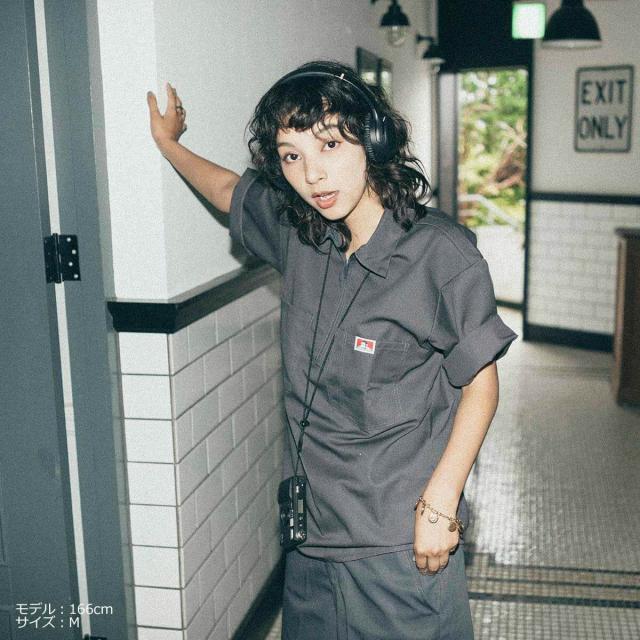 ベンデイビス BEN DAVIS 半袖 1/2ジップ ワークシャツ アメリカ流通モデル ｜ メンズ S-XXL コットン ポリエステル 混紡ツイル プレンティタフ ハーフジップ スマイリーゴリラ_14