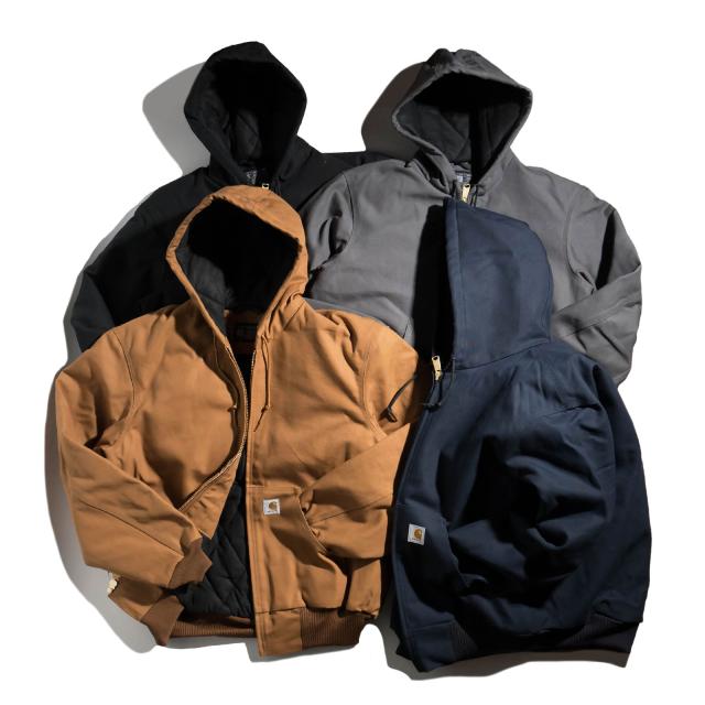 カーハート Carhartt J140 ダックアクティブジャケット キルティングフランネル裏地 ｜ メンズ S M L XL XXL パーカー フード 防寒 中綿 ショート丈_17