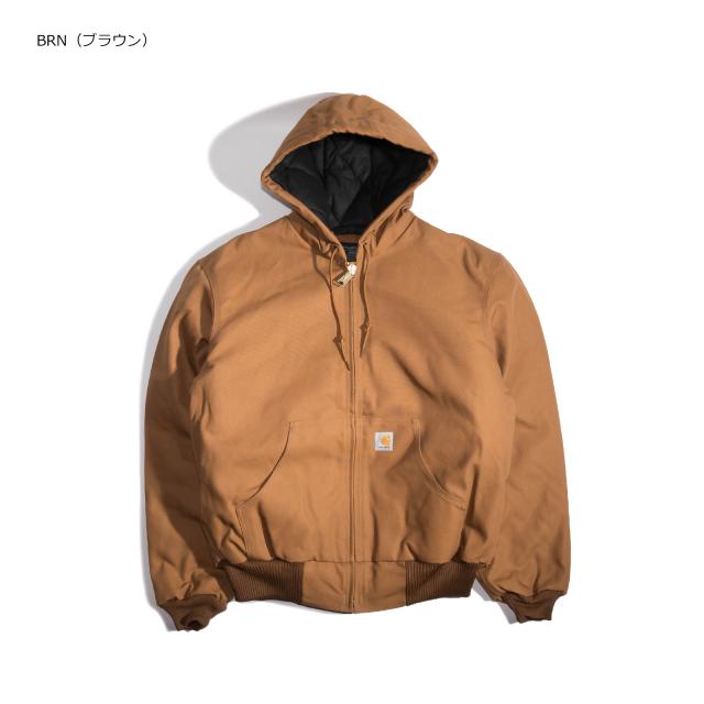 カーハート Carhartt J140 ダックアクティブジャケット キルティングフランネル裏地 ｜ メンズ S M L XL XXL パーカー フード 防寒 中綿 ショート丈_2