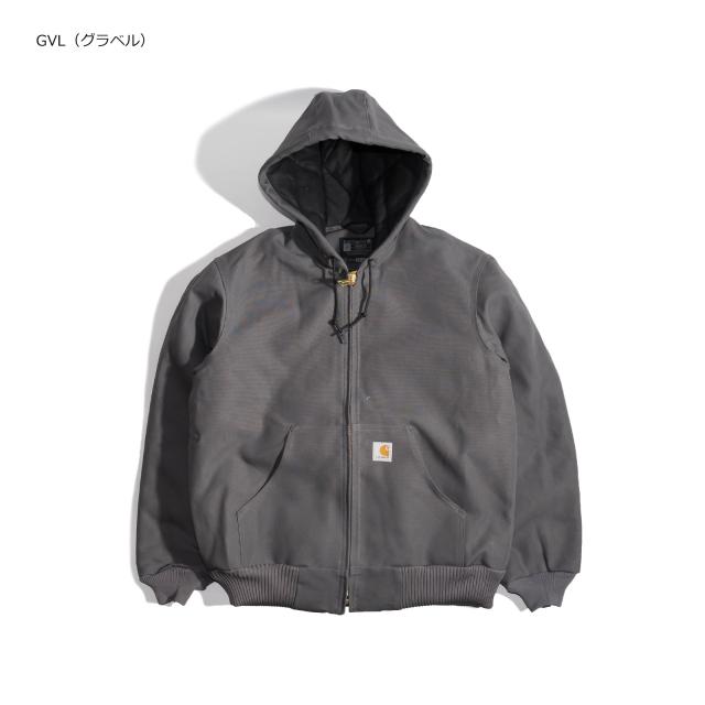 カーハート Carhartt J140 ダックアクティブジャケット キルティングフランネル裏地 ｜ メンズ S M L XL XXL パーカー フード 防寒 中綿 ショート丈_4
