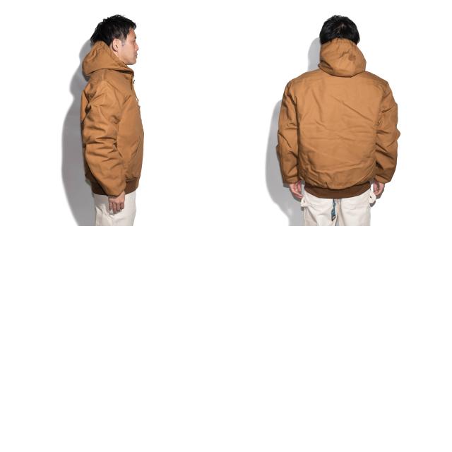カーハート Carhartt J140 ダックアクティブジャケット キルティングフランネル裏地 ｜ メンズ S M L XL XXL パーカー フード 防寒 中綿 ショート丈_19