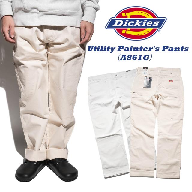 ディッキーズ　ペインターワークパンツ　ベージュ Dickies ディッキーズ ペインターパンツ 古着 ベージュ デニム