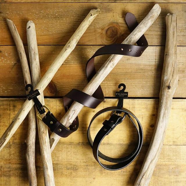 美品フィルソン FILSON レザーベルト36インチブラウン FILSON