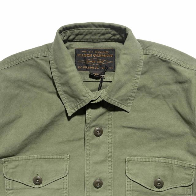 フィルソン FILSON フィールドジャックシャツ ｜ メンズ S-XL コットン サテン シャツジャケット カバーオール ミリタリー ファティーグシャツ_3