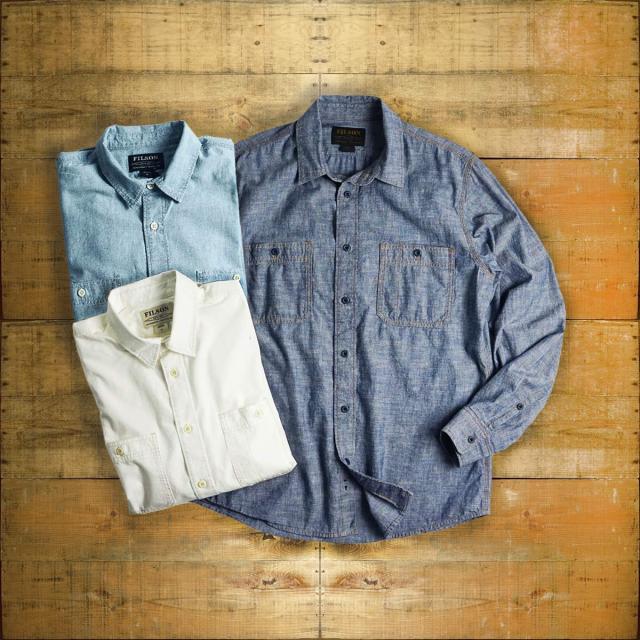 フィルソン FILSON シャンブレーCPOシャツ (20189139 メンズ XS-XXL コットン シャンブレー ワークシャツ ミリタリーシャツ)_12