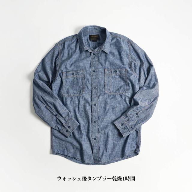 フィルソン FILSON シャンブレーCPOシャツ (20189139 メンズ XS-XXL コットン シャンブレー ワークシャツ ミリタリーシャツ)_2
