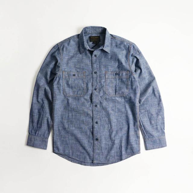 フィルソン FILSON シャンブレーCPOシャツ (20189139 メンズ XS-XXL コットン シャンブレー ワークシャツ ミリタリーシャツ)_3