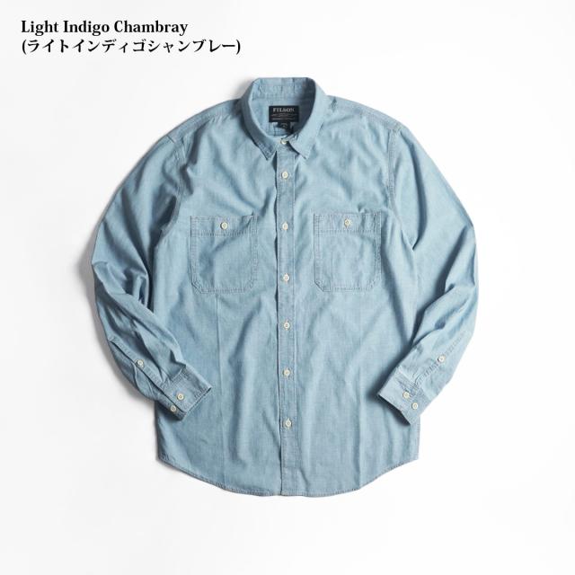 フィルソン FILSON シャンブレーCPOシャツ (20189139 メンズ XS-XXL コットン シャンブレー ワークシャツ ミリタリーシャツ)_5
