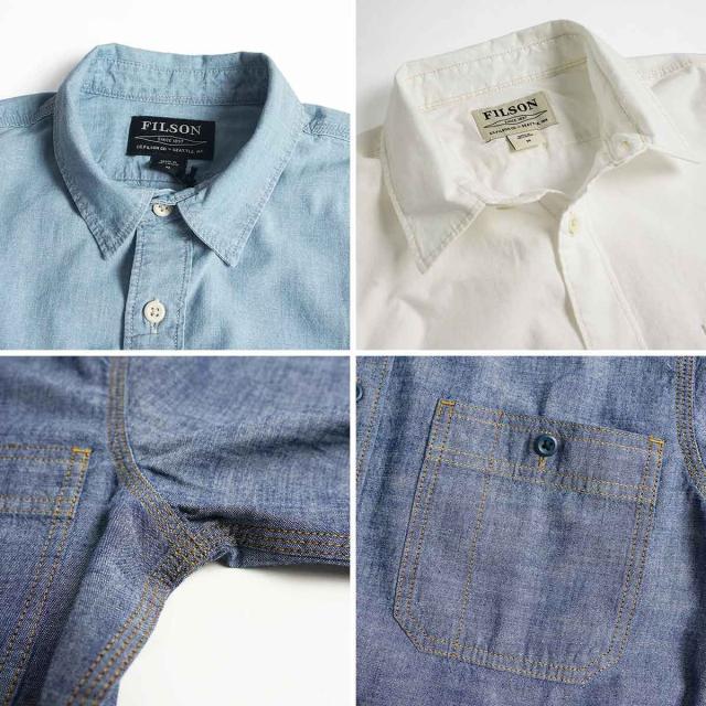 フィルソン FILSON シャンブレーCPOシャツ (20189139 メンズ XS-XXL コットン シャンブレー ワークシャツ ミリタリーシャツ)_6
