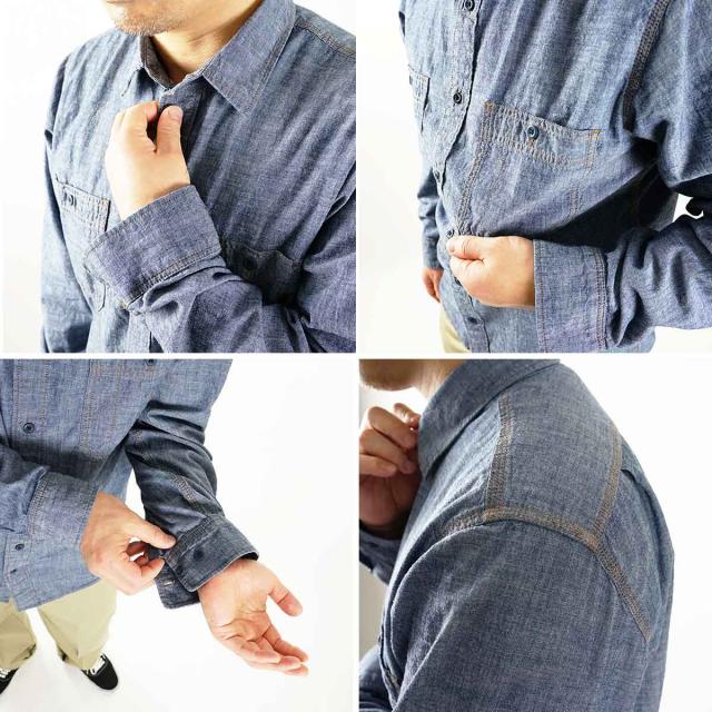 フィルソン FILSON シャンブレーCPOシャツ (20189139 メンズ XS-XXL コットン シャンブレー ワークシャツ ミリタリーシャツ)_18