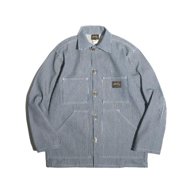 スタンレイ STAN RAY ショップジャケット ヒッコリーストライプ ｜ メンズ XS-XXL 米国製 アメリカ製 カバーオール ワークジャケット チョアコート スタンレイ STAN RAY ショップジャケット ヒッコリーストライプ