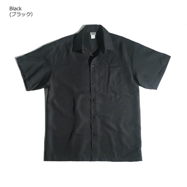 キャルトップ CALTOP #1000PLAIN 半袖 サテン シャツ (メンズ S-XXXL 無地 米国製 アメリカ製)_1
