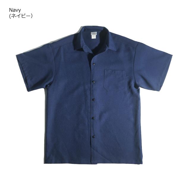 キャルトップ CALTOP #1000PLAIN 半袖 サテン シャツ (メンズ S-XXXL 無地 米国製 アメリカ製)_2