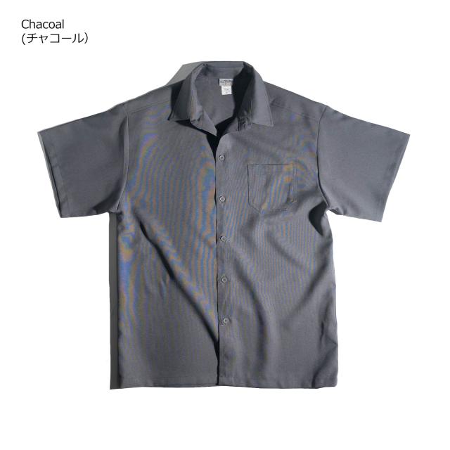 キャルトップ CALTOP #1000PLAIN 半袖 サテン シャツ (メンズ S-XXXL 無地 米国製 アメリカ製)_3