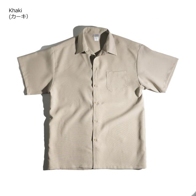 キャルトップ CALTOP #1000PLAIN 半袖 サテン シャツ (メンズ S-XXXL 無地 米国製 アメリカ製)_4