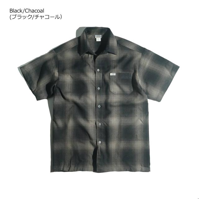 キャルトップ CALTOP #2000 オンブレ チェック 半袖 フランネル シャツ