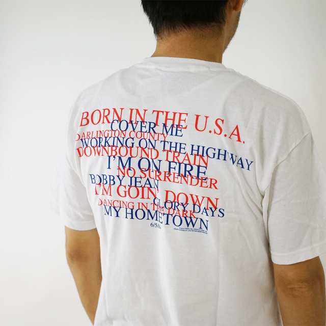 Fea Merchandise 半袖tシャツ ブルース スプリングスティーン ボーンインザusa ホワイト Bruce Springsteen Born In The バンドt の通販はau Pay マーケット Jalana