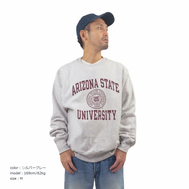 ARIZONA STATE UNIVERSITY オフィシャル クルーネック カレッジスウェット チャンピオン リバースウィーブ（メンズ S-XXL Champion アリ