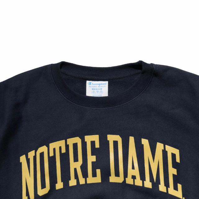 チャンピオン Champion リバースウィーブ UNIVERSITY OF NORTRE DAME オフィシャル クルーネック カレッジスウェット ｜ メンズ S M L XL XXL ノートルダム大学 公式_2
