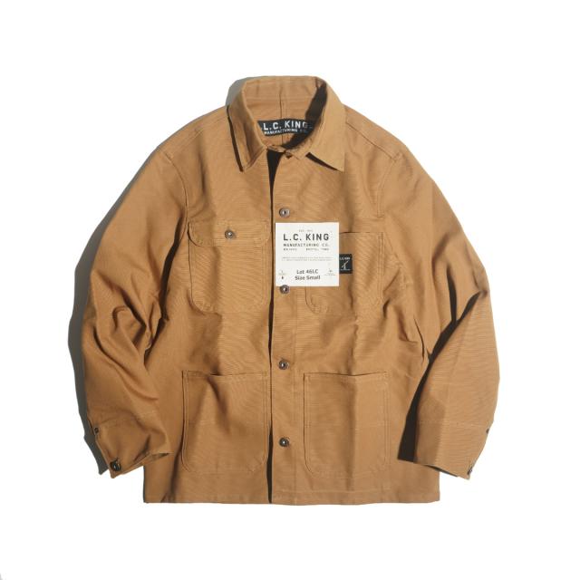 L.C.キング LOT46LC カバーオール ブラウン ダック チョアコート MADE IN USA (米国製 アメリカ製 L.C.KING ワークジャケット）