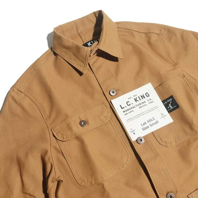 L.C.キング LOT46LC カバーオール ブラウン ダック チョアコート MADE IN USA (米国製 アメリカ製 L.C.KING ワークジャケット）