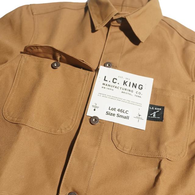 L.C.キング LOT46LC カバーオール ブラウン ダック チョアコート MADE IN USA (米国製 アメリカ製 L.C.KING ワークジャケット）