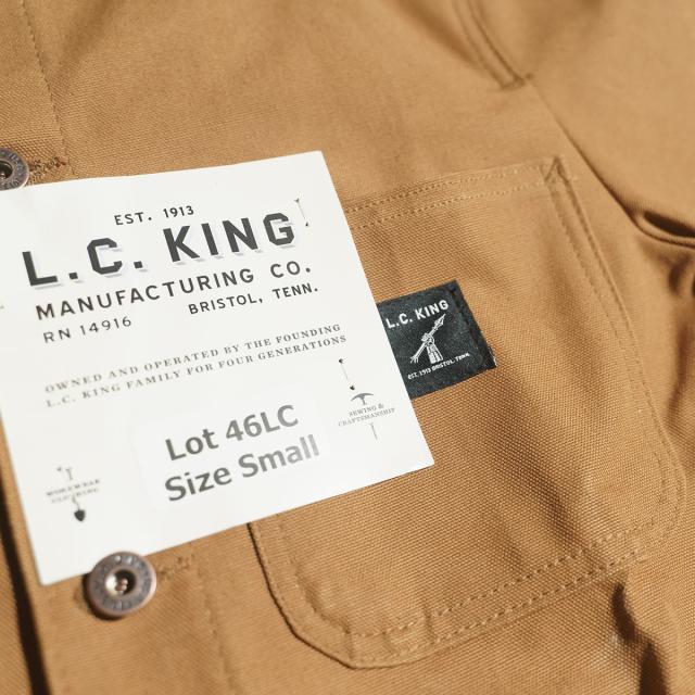 L.C.キング LOT46LC カバーオール ブラウン ダック チョアコート MADE IN USA (米国製 アメリカ製 L.C.KING ワークジャケット）