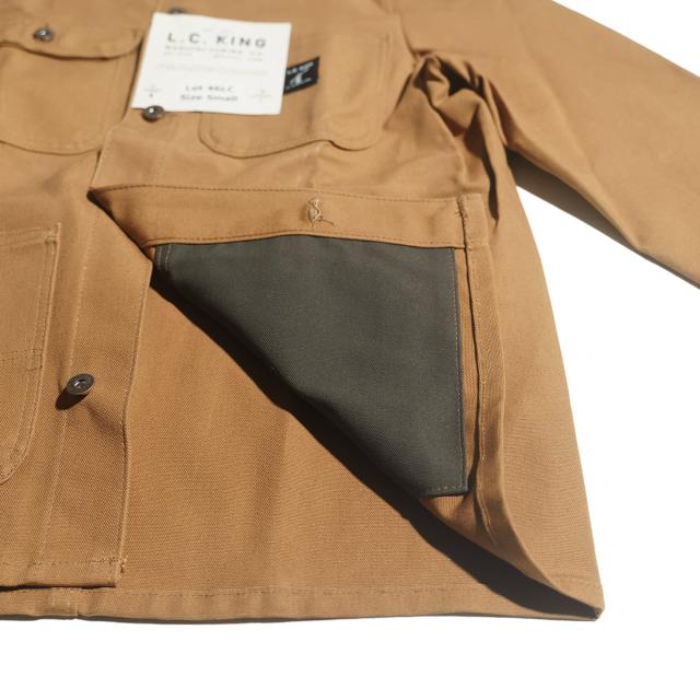 L.C.キング LOT46LC カバーオール ブラウン ダック チョアコート MADE IN USA (米国製 アメリカ製 L.C.KING ワークジャケット）