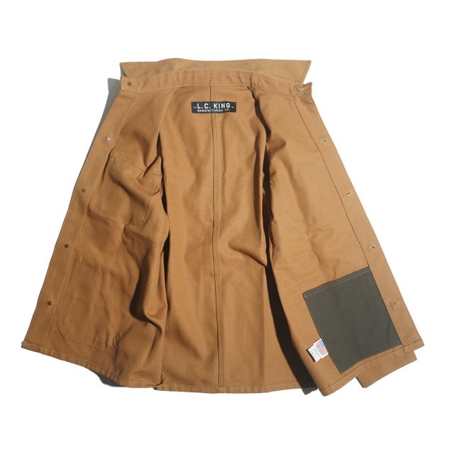L.C.キング LOT46LC カバーオール ブラウン ダック チョアコート MADE IN USA (米国製 アメリカ製 L.C.KING ワークジャケット）
