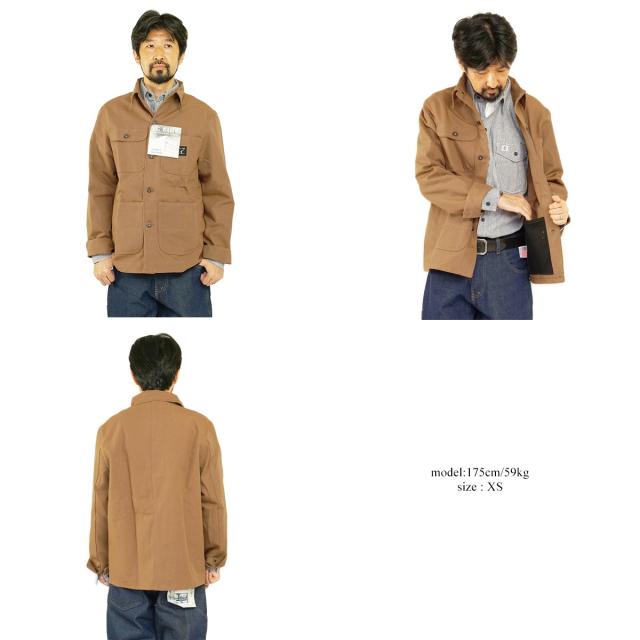 L.C.キング LOT46LC カバーオール ブラウン ダック チョアコート MADE IN USA (米国製 アメリカ製 L.C.KING ワークジャケット）