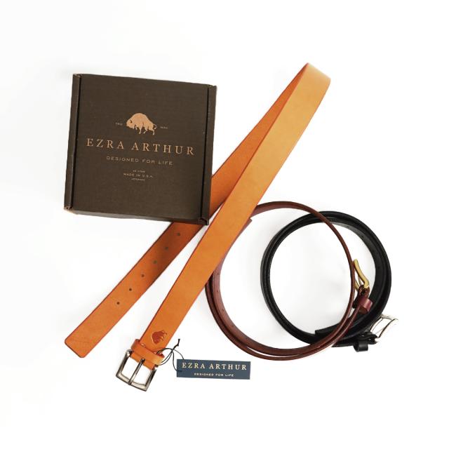 エズラアーサー Ezra Arthur No.1 レザーベルト (アメリカ製 米国製 メンズ 32-38インチ ハーマンオーク ブライドルレザー)の通販は