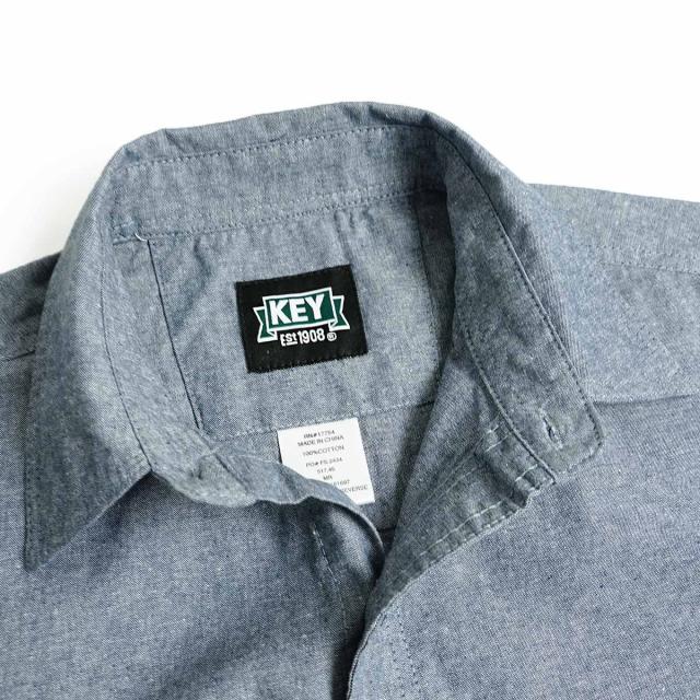 キー KEY シャンブレー 長袖 シャツ（517-45 メンズ S-XXL ワーク