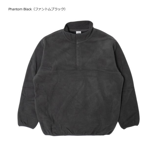 MADE BLANKS ポーラーフリースプルオーバー ｜ メンズ S M L XL 無地 二分の一 スナップボタン