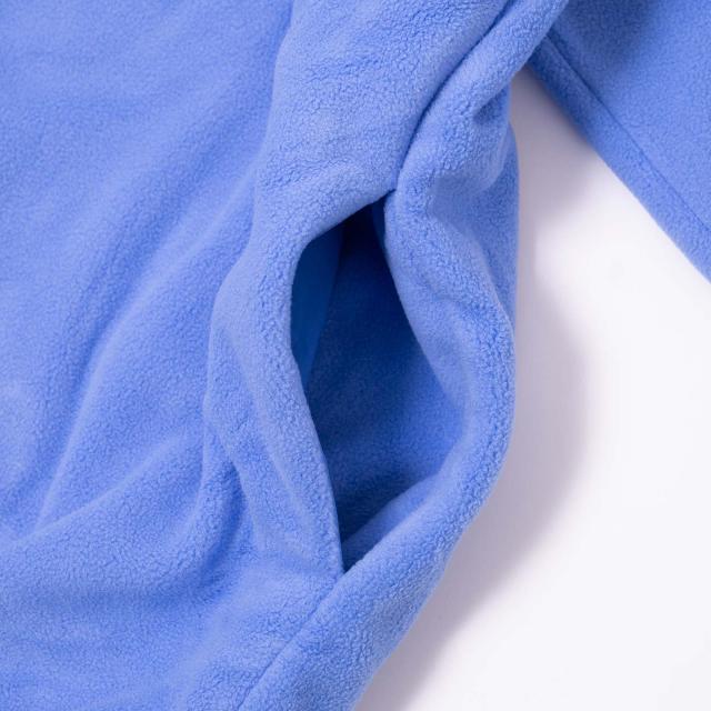 MADE BLANKS ポーラーフリースプルオーバー ｜ メンズ S M L XL 無地 二分の一 スナップボタン