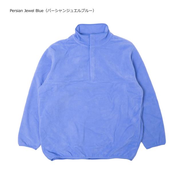 MADE BLANKS ポーラーフリースプルオーバー ｜ メンズ S M L XL 無地 二分の一 スナップボタン
